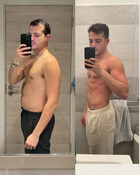 Fabri S.: before on the left, after on the right — personal coaching